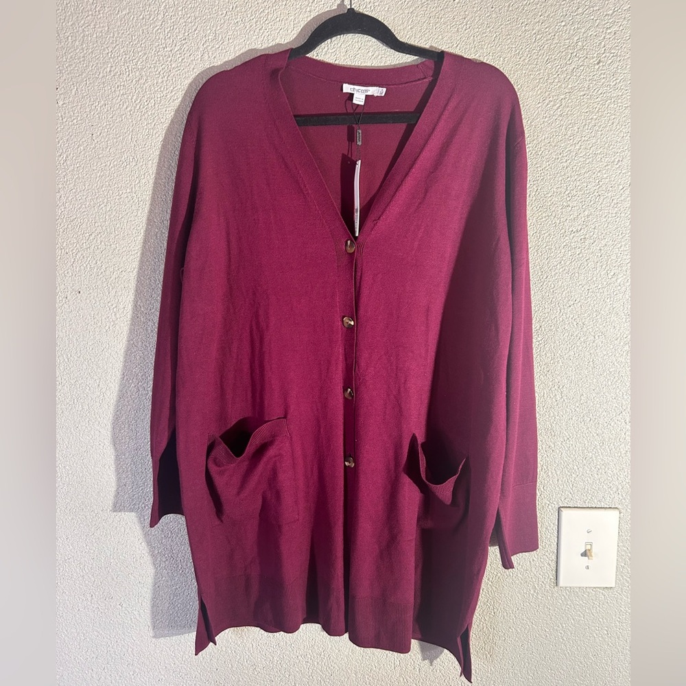 NWT Chicos cardigan size 4 or xxl - Picture 1 of 6